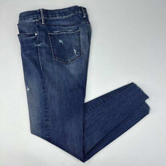 Mother Women's The Looker Ankle Chew Breaking The Law Designer Jeans W30-31/L27 - Picture 3 of 15